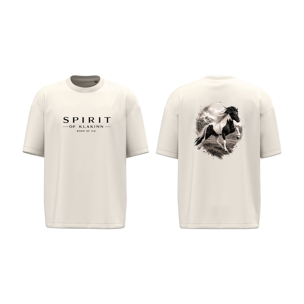 HGG T-Shirt Unisex Oversized Long 220g BORN OF ICE
