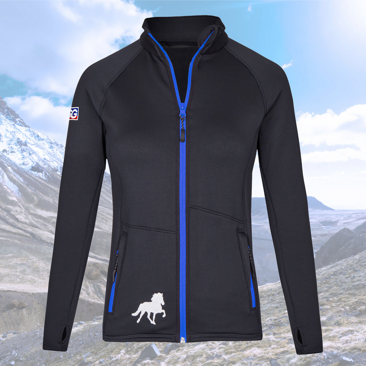 Technostretch Fleece Jacke (mit Pferd)