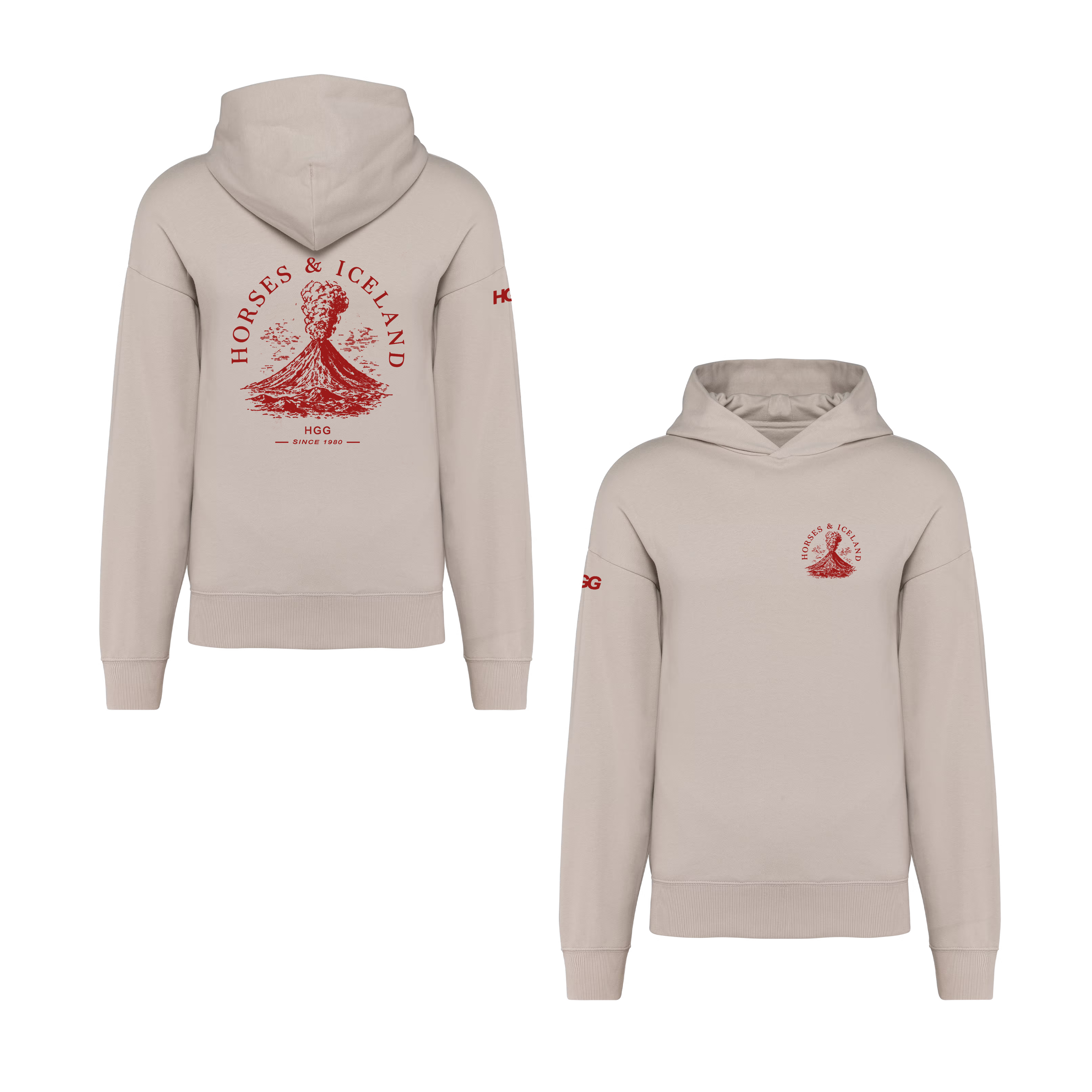 HGG Premium Hoodie Unisex Oversize "Horses & Iceland"