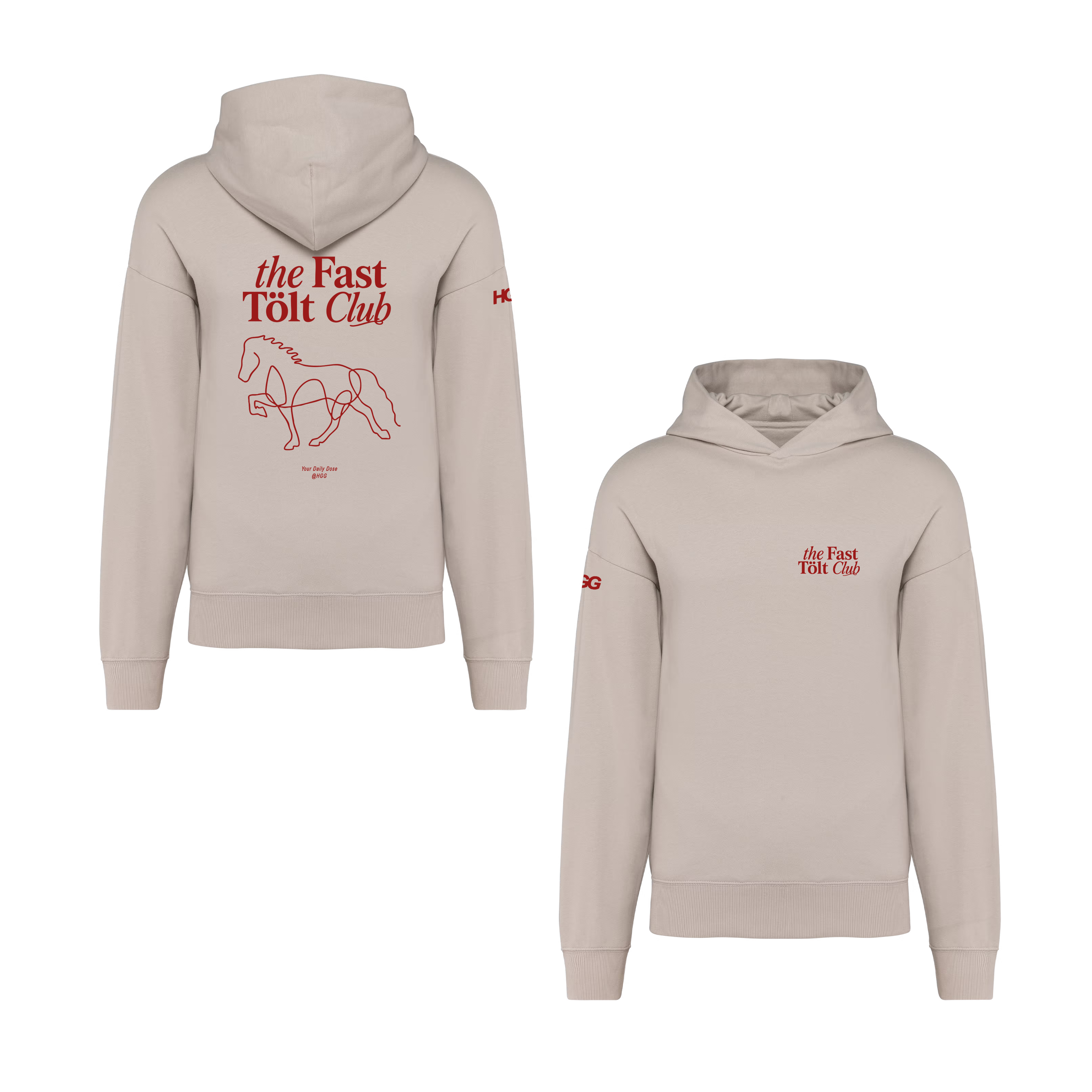 HGG Premium Hoodie Unisex Oversize "the Fast Tölt Club"