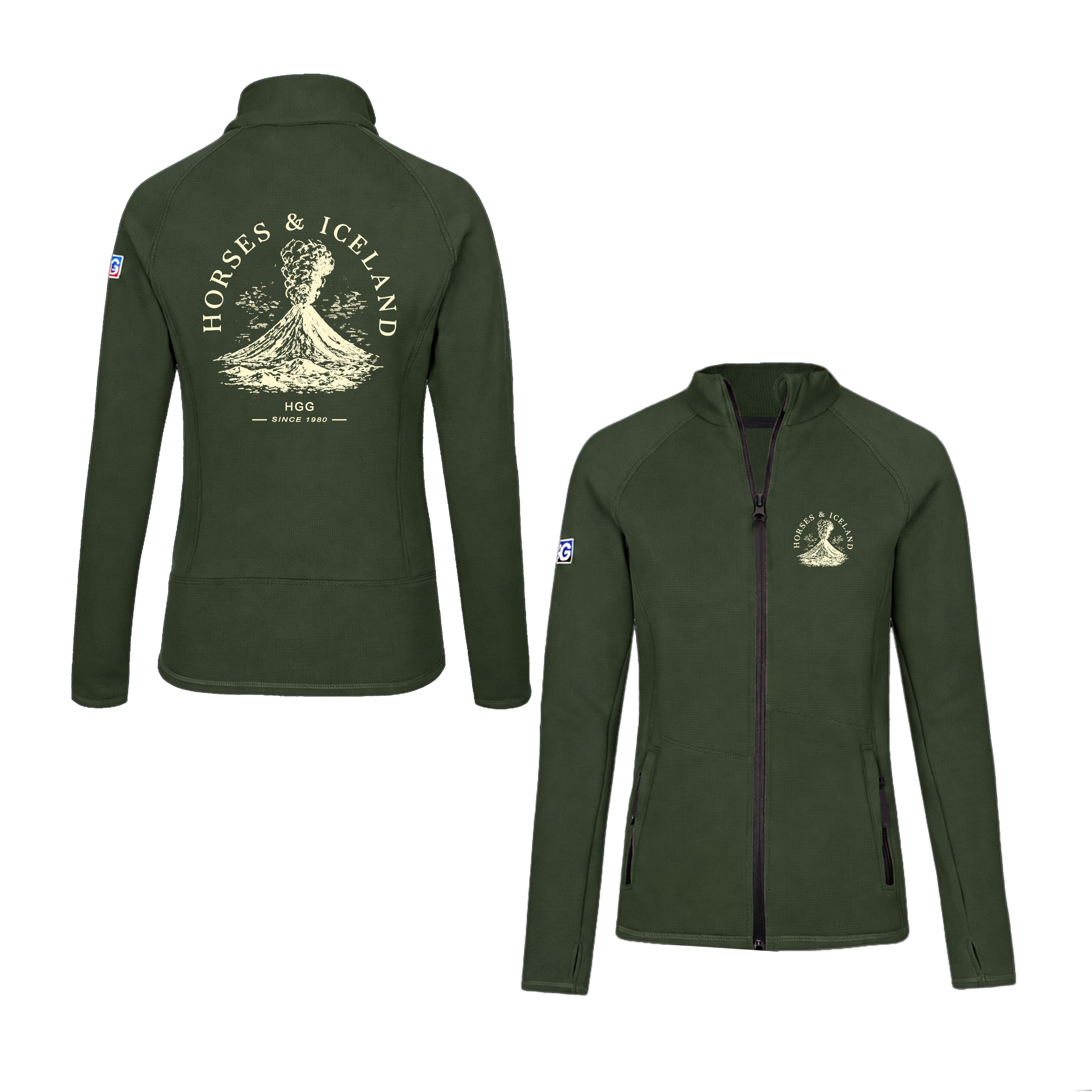 Gilja Fleece Jacke Unisex Horses and Iceland / B-Ware