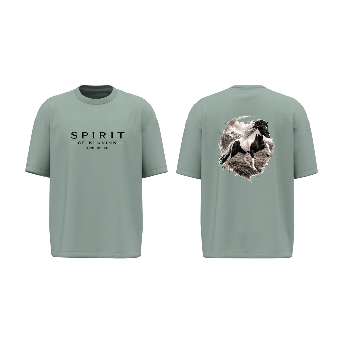 HGG T-Shirt Unisex Oversized Long 220g ⁠BORN OF ICE