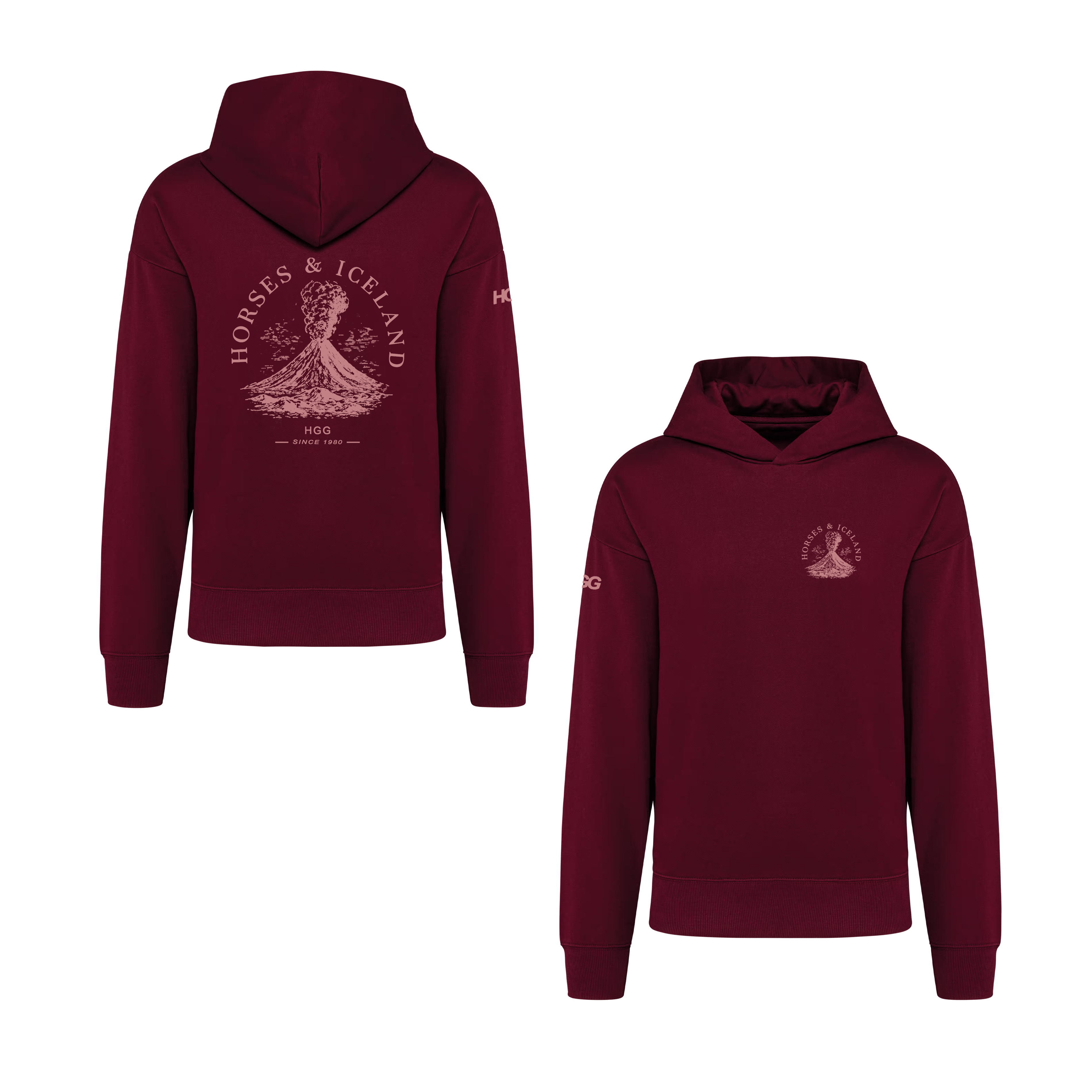 HGG Premium Hoodie Unisex Oversize "Horses & Iceland"