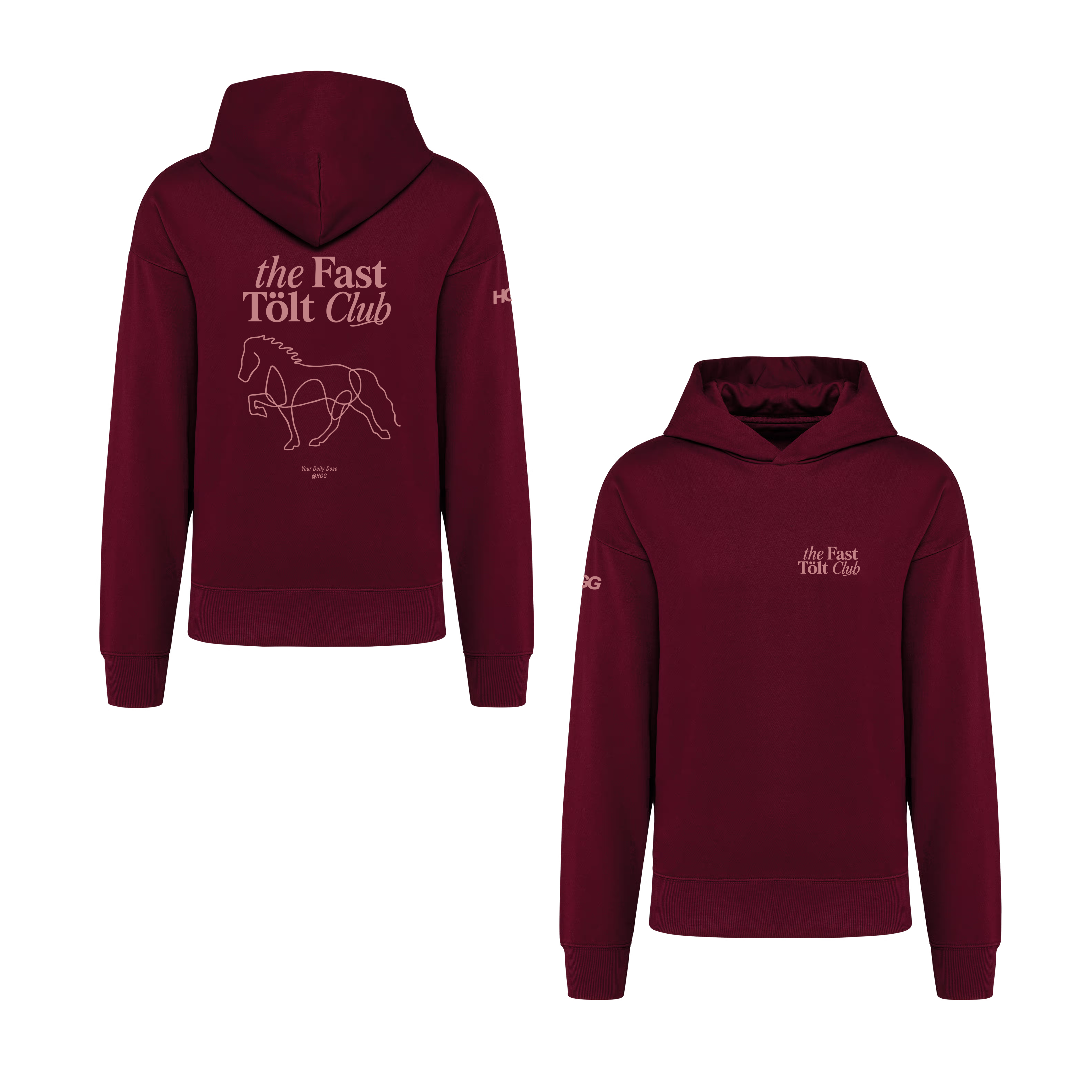HGG Premium Hoodie Unisex Oversize "the Fast Tölt Club"