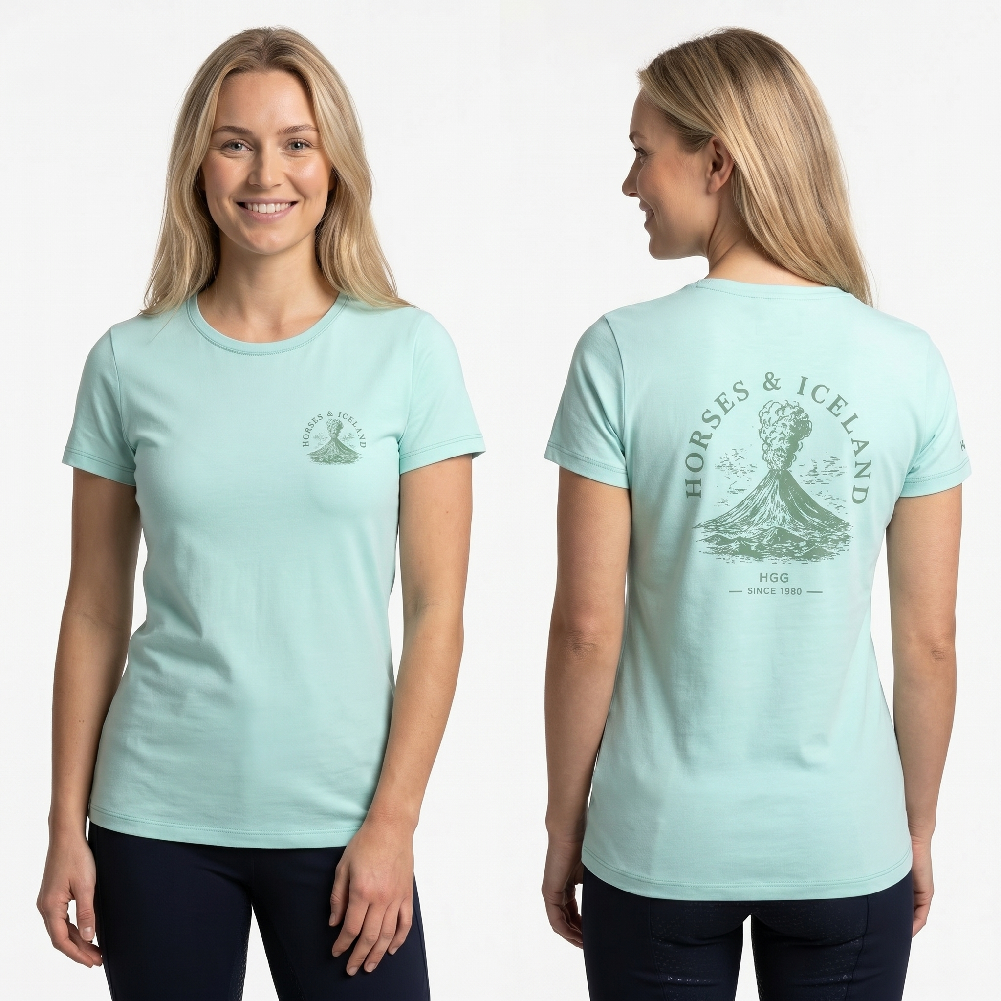 Damen T-Shirt BIO-BW "Horses & Iceland"