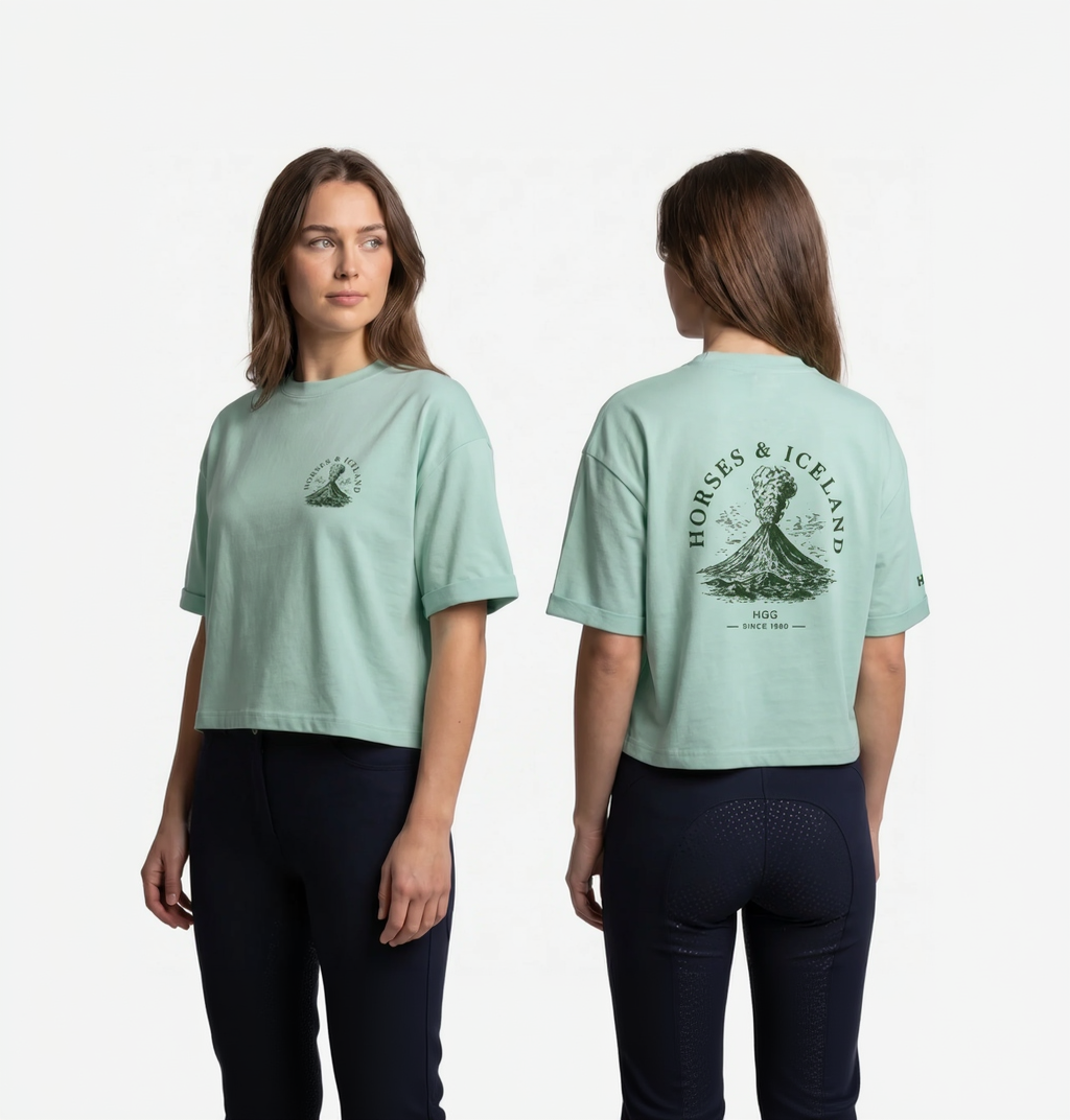 Oversize short T-Shirt, Unisex  180 g/m² "Horses and Island"